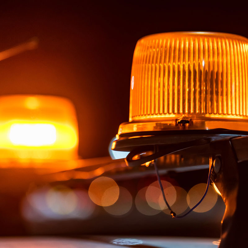 Orange warning light